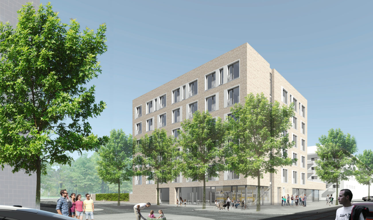 Animation des Ludgeri-Quartiers an der Merowinger Straße (Grafik: Caritasverband Düsseldorf/Abdelkader Architekten, Münster)
