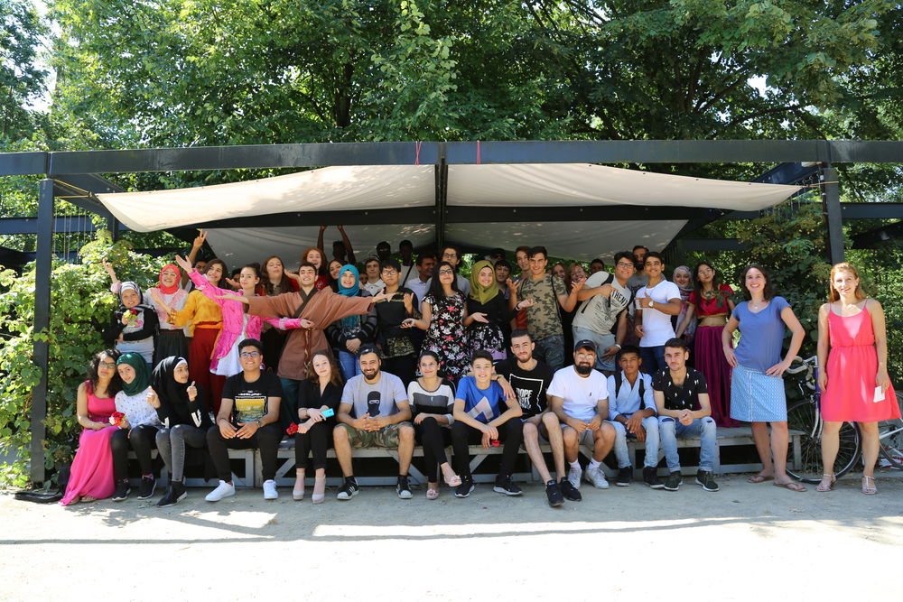 Jugendliche mit und ohne Migrationshintergrund haben bei der "Interkultour-Werkstatt" des Akki und des Zakk zusammen verschiedenen Projekte realisiert. (Foto: Akki e.V.)