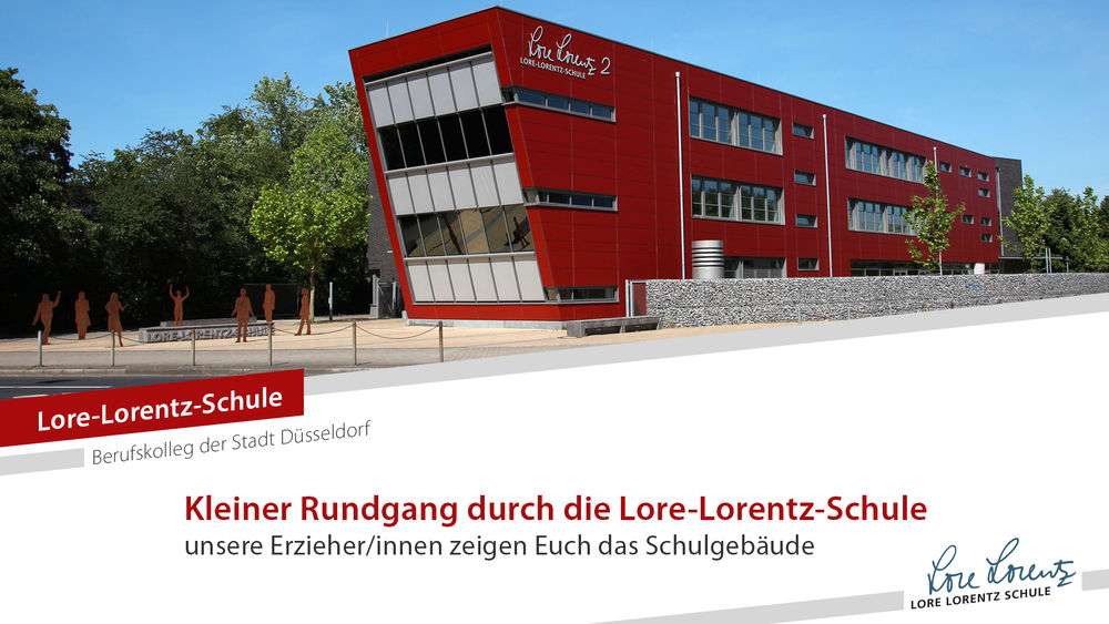 Ein Video nimmt interessierte Jugendliche mit auf einen Rundgang durch das Schulgebäude. (Bild: Screenshot Lore-Lorentz-Schule)