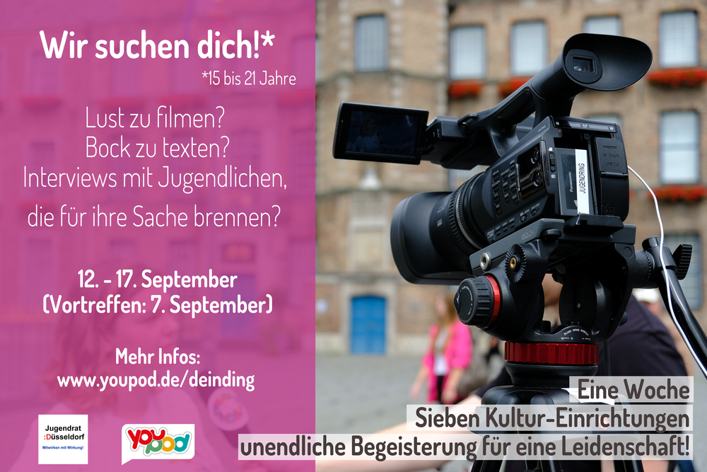 Der Dreh bietet nicht nur die Möglichkeit, die Kulturinstitutionen kennenzulernen, sondern auch die eigenen Kamera- und Drehkenntnisse zu erweitern. (Foto: youpod)